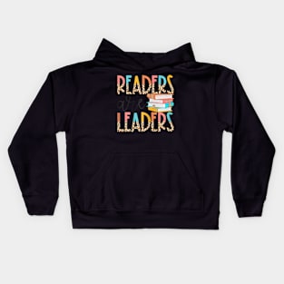 Readers Are Leaders  Leopard Book  Back To School Kids Hoodie